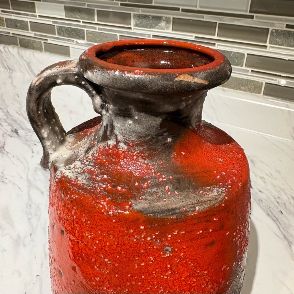 Carstens Tönnieshof Fat Lava Vase 7065- 25 West Germany 70s MCM Modernist - Picture 8 of 14
